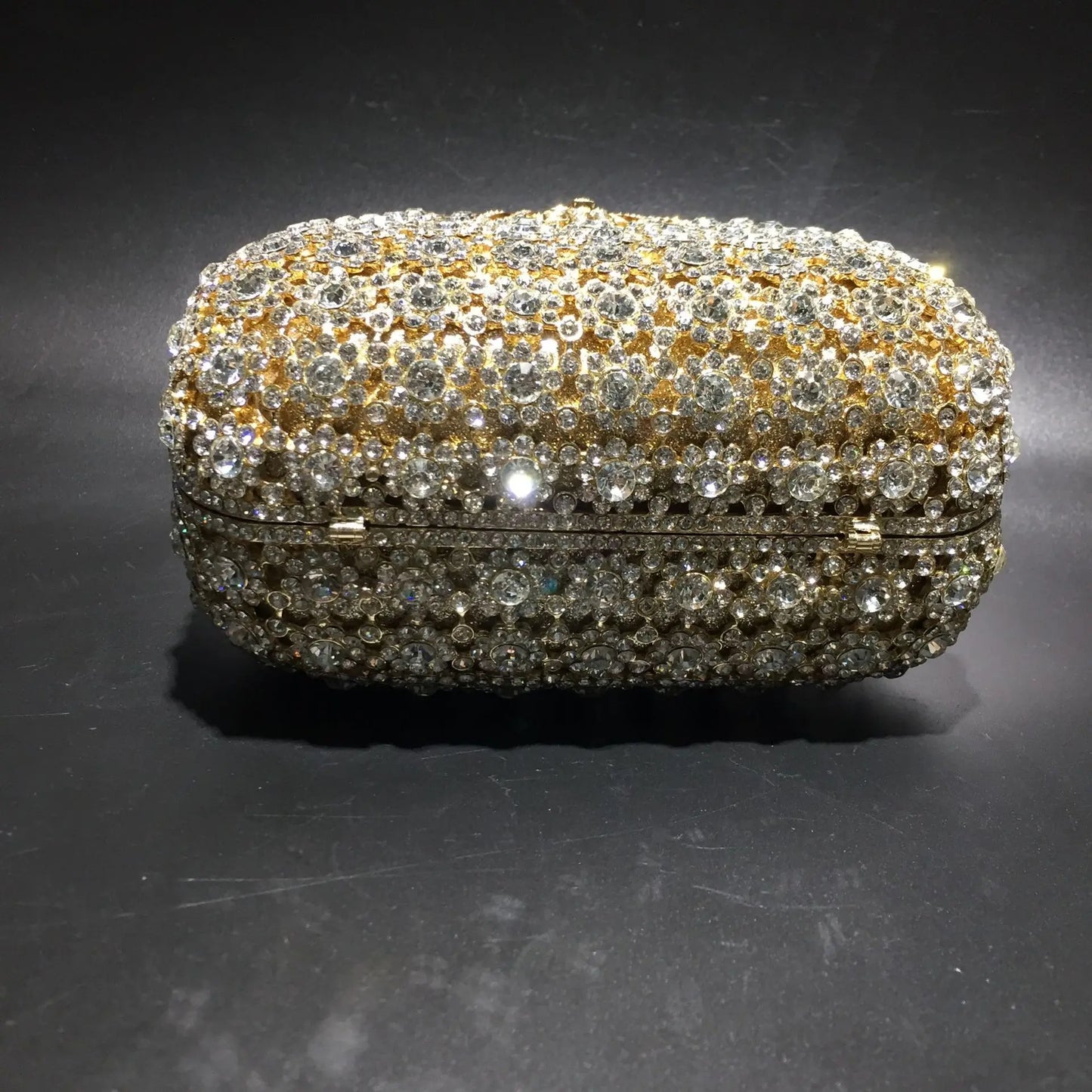 FLOWER  RHINESTONES CLUTCH BAG