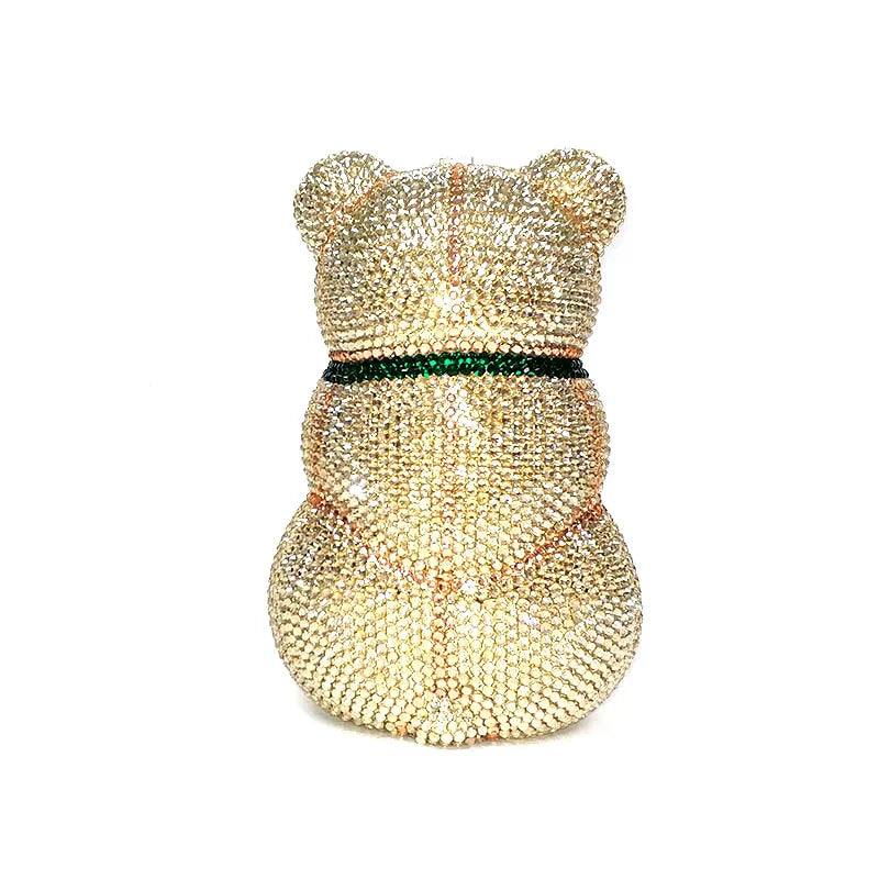 TEDDY BEAR CRYSTAL CLUTCH