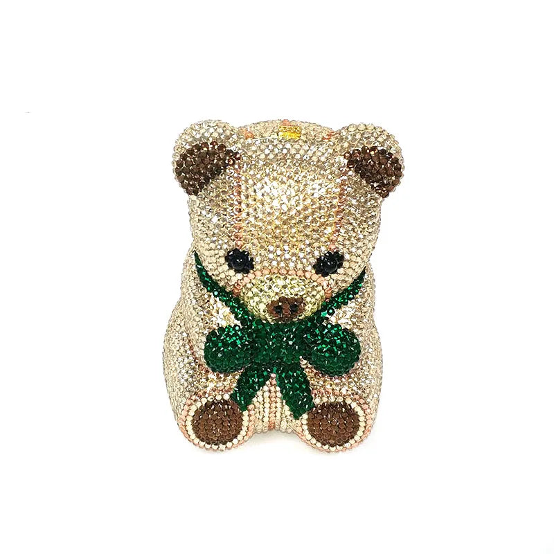 TEDDY BEAR CRYSTAL CLUTCH