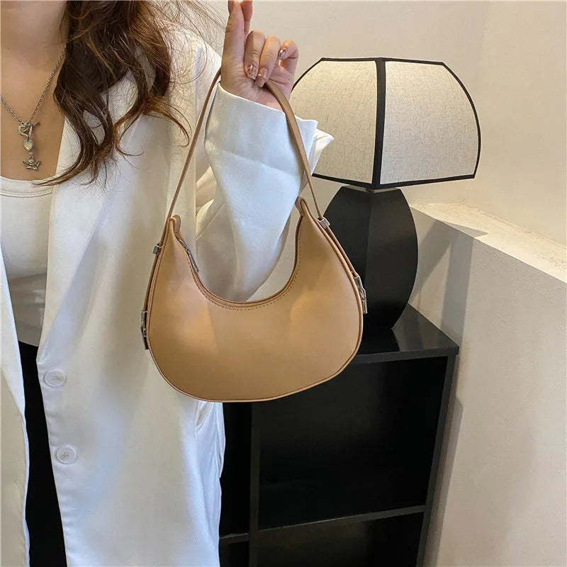 PURE LEATHER HOBO  BAG