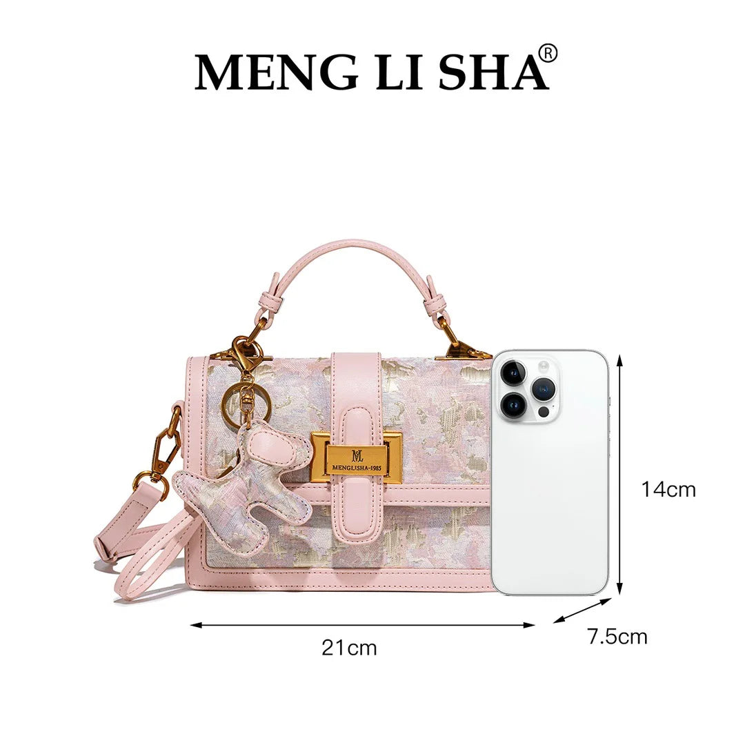 CHINESE STYLE  PINK EMBOSSED BAG