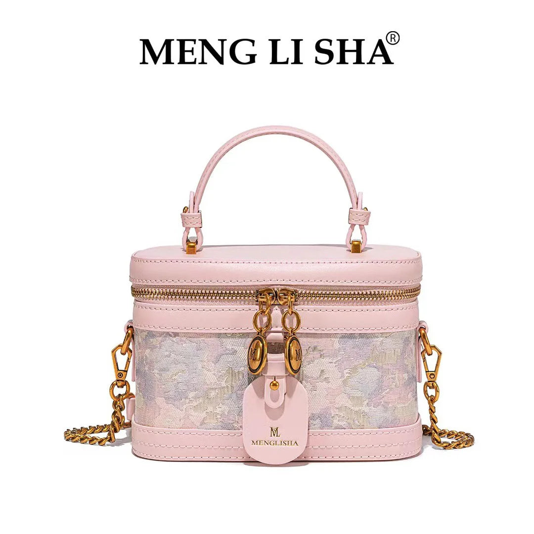 CHINESE STYLE  PINK EMBOSSED BAG