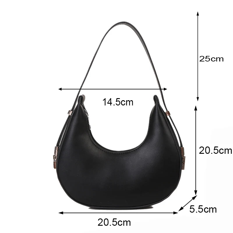 PURE LEATHER HOBO  BAG