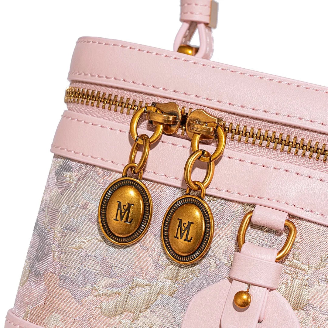 CHINESE STYLE  PINK EMBOSSED BAG