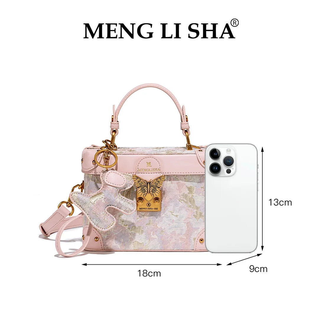 CHINESE STYLE  PINK EMBOSSED BAG