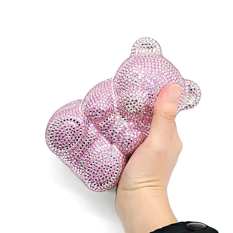 TEDDY BEAR CRYSTAL CLUTCH