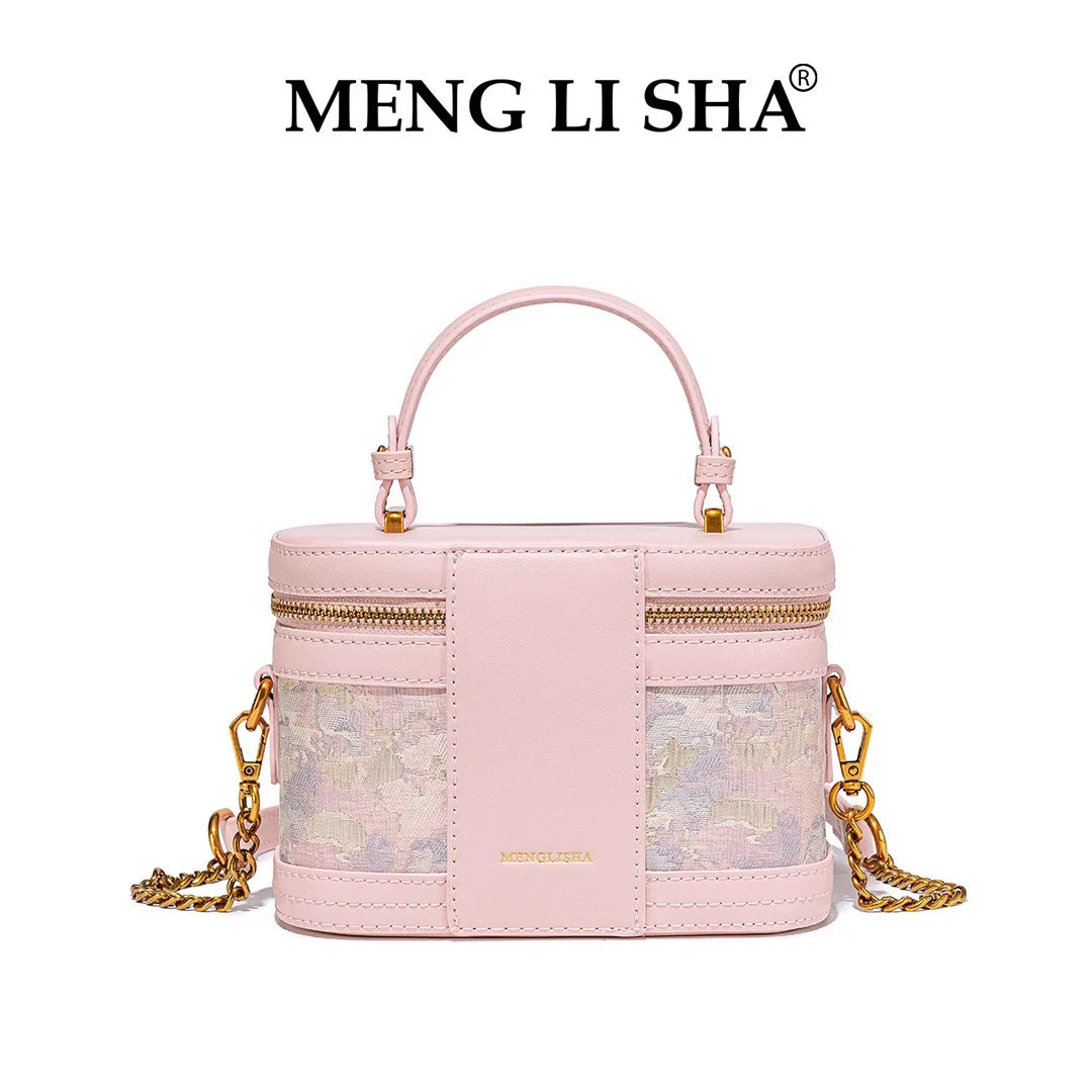 CHINESE STYLE  PINK EMBOSSED BAG