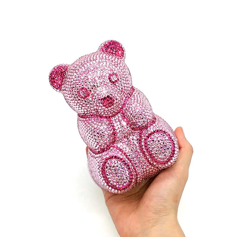 TEDDY BEAR CRYSTAL CLUTCH