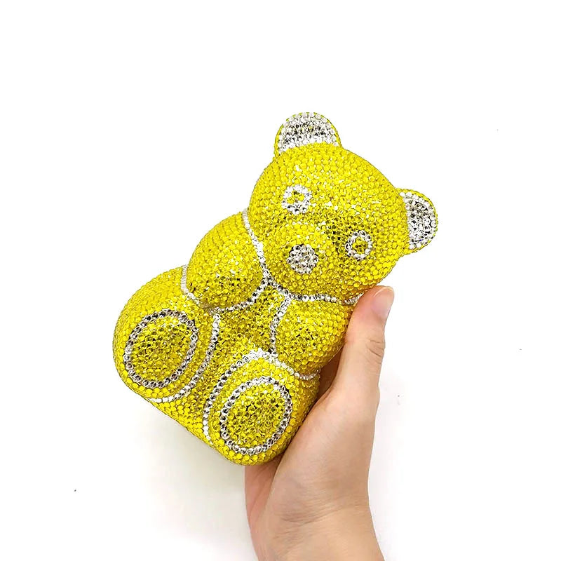 TEDDY BEAR CRYSTAL CLUTCH