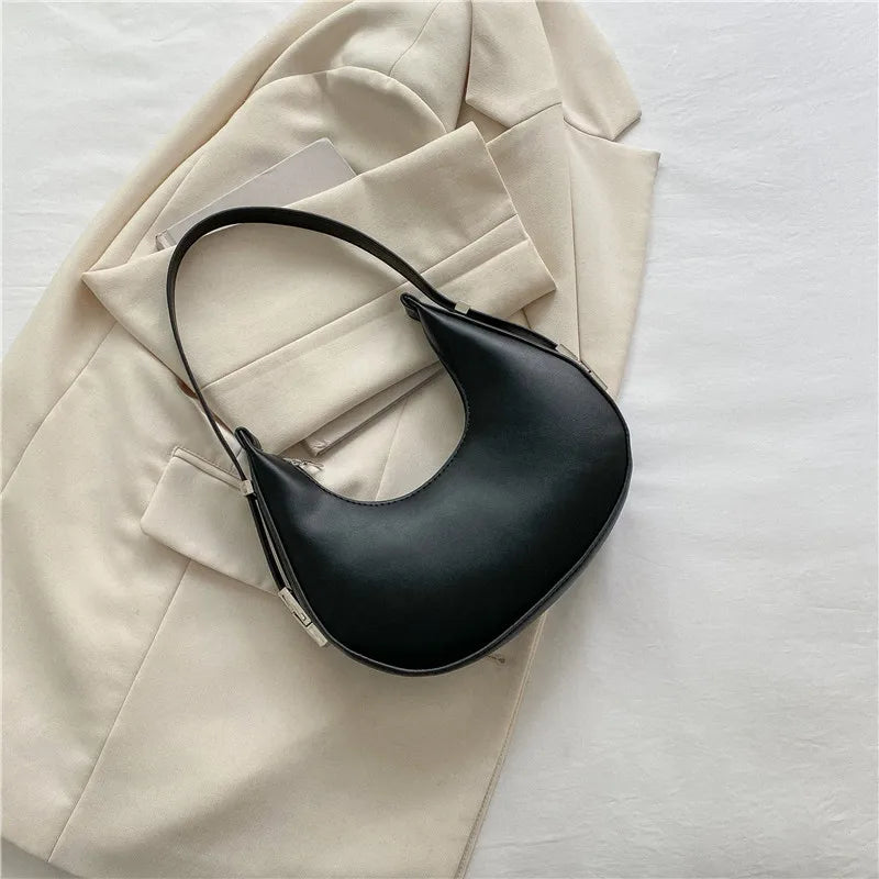 PURE LEATHER HOBO  BAG