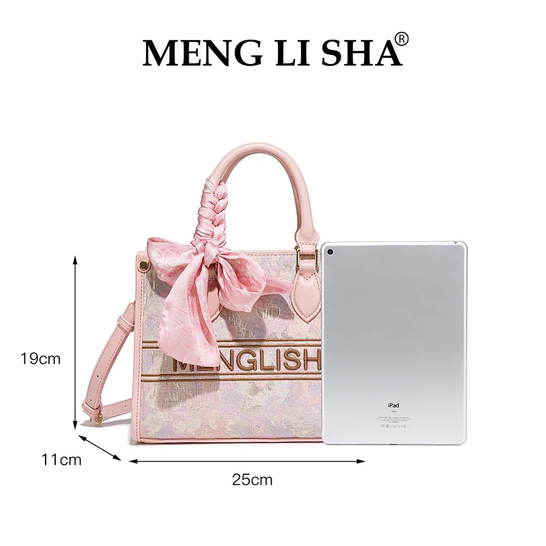 CHINESE STYLE  PINK EMBOSSED BAG