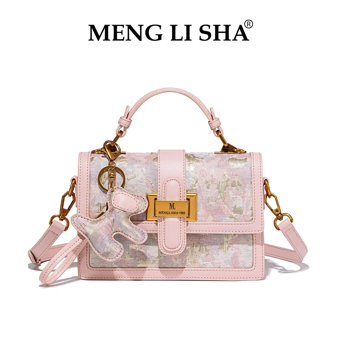 CHINESE STYLE  PINK EMBOSSED BAG