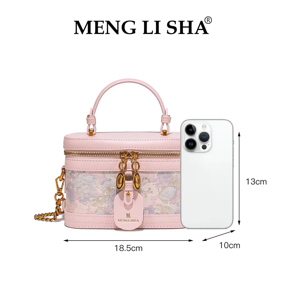 CHINESE STYLE  PINK EMBOSSED BAG