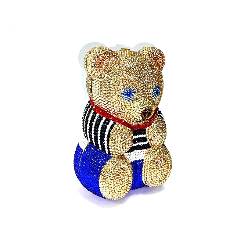 TEDDY BEAR CRYSTAL CLUTCH