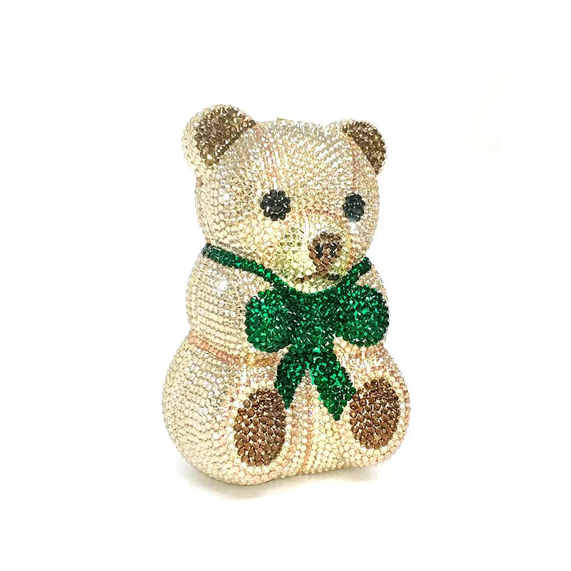 TEDDY BEAR CRYSTAL CLUTCH