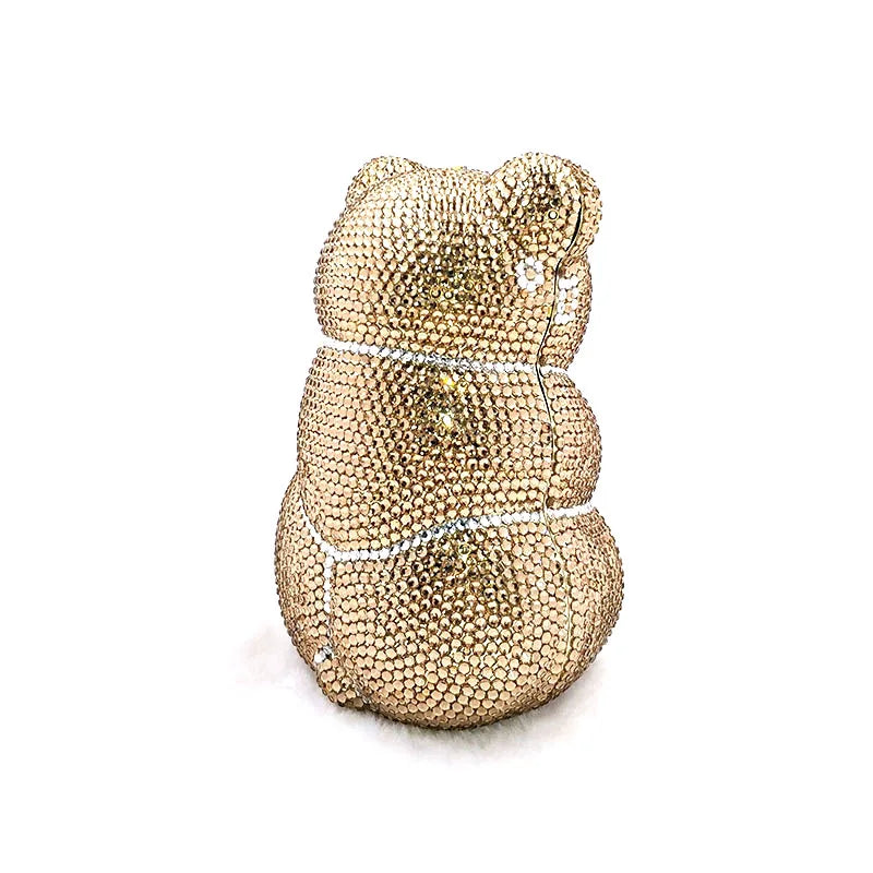 TEDDY BEAR CRYSTAL CLUTCH