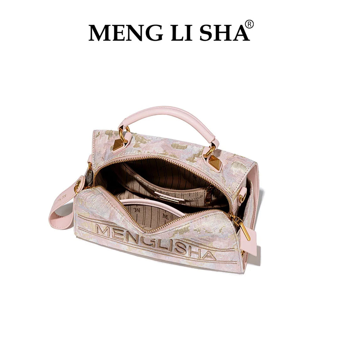 CHINESE STYLE  PINK EMBOSSED BAG