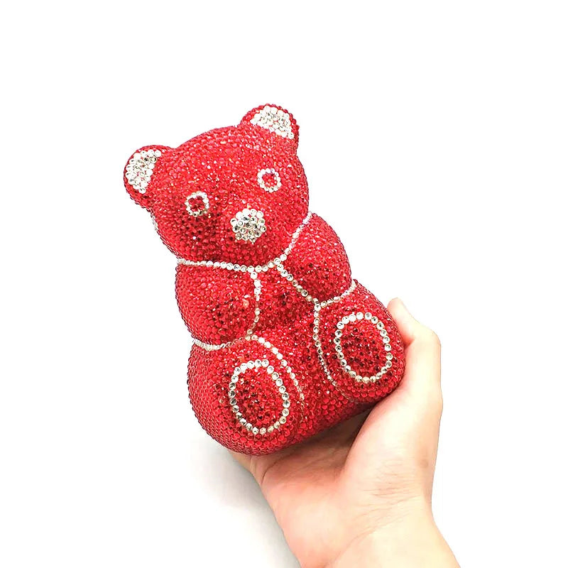 TEDDY BEAR CRYSTAL CLUTCH