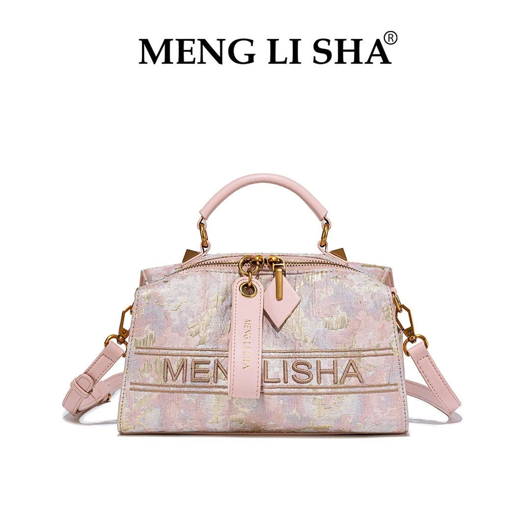 CHINESE STYLE  PINK EMBOSSED BAG