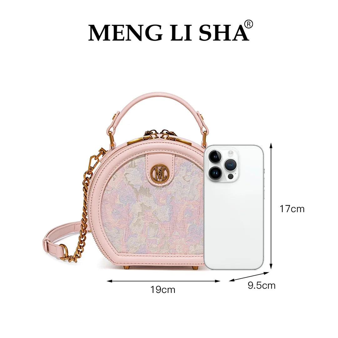 CHINESE STYLE  PINK EMBOSSED BAG