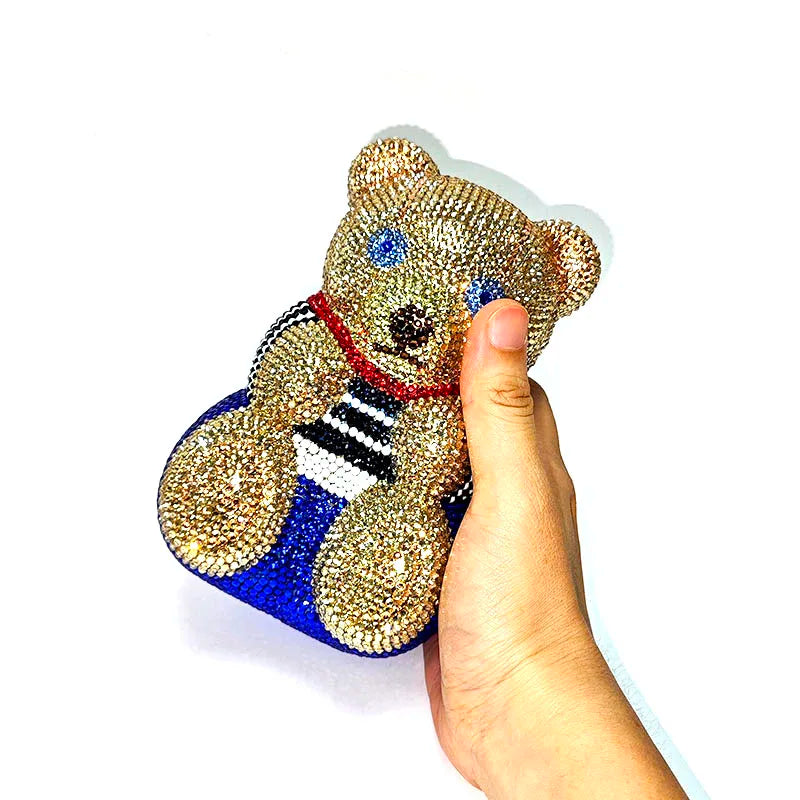 TEDDY BEAR CRYSTAL CLUTCH