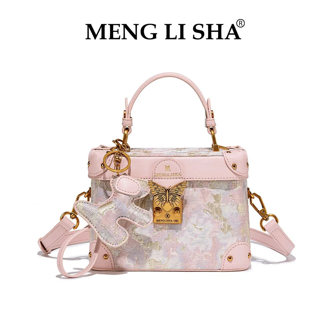 CHINESE STYLE  PINK EMBOSSED BAG