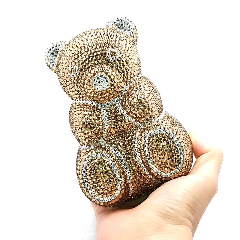 TEDDY BEAR CRYSTAL CLUTCH