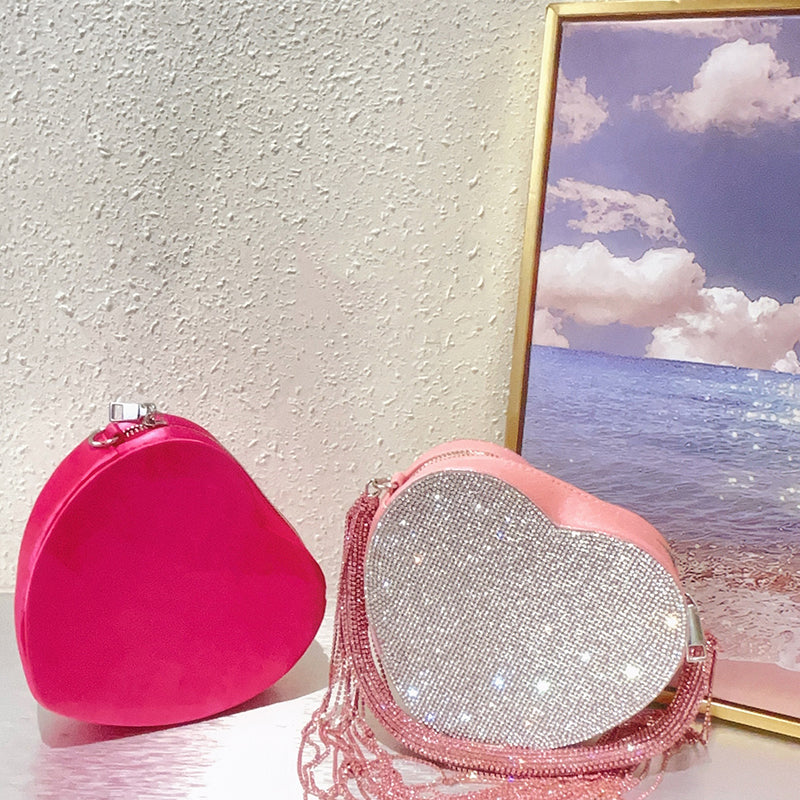 SILK HEART SHINY BAG