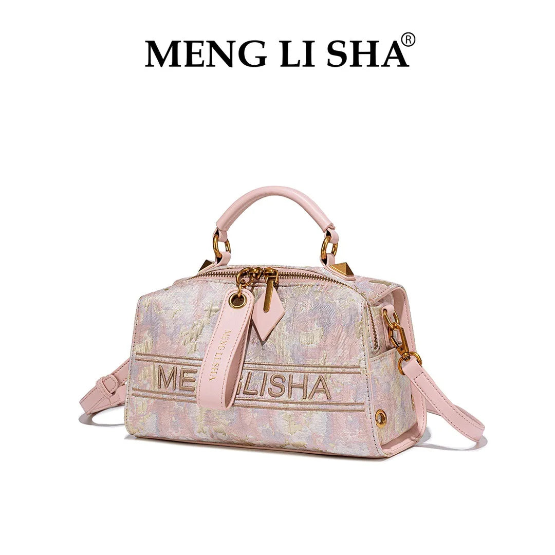 CHINESE STYLE  PINK EMBOSSED BAG