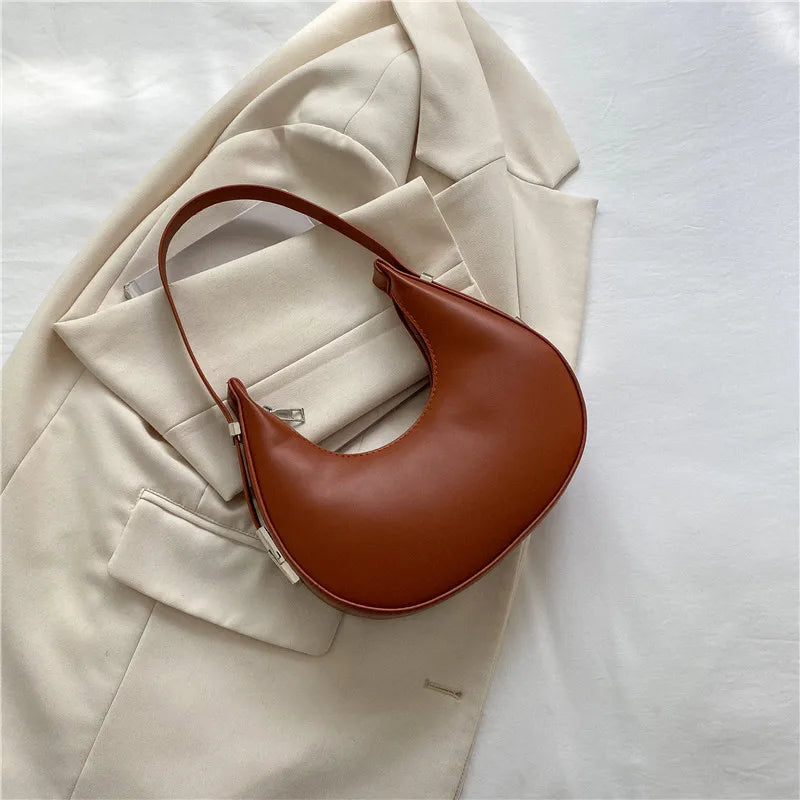 PURE LEATHER HOBO  BAG