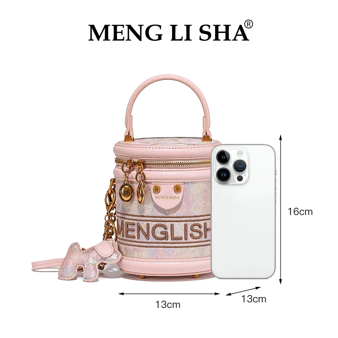 CHINESE STYLE  PINK EMBOSSED BAG