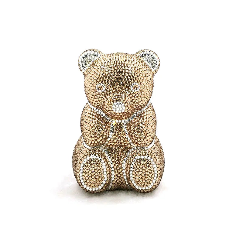 TEDDY BEAR CRYSTAL CLUTCH