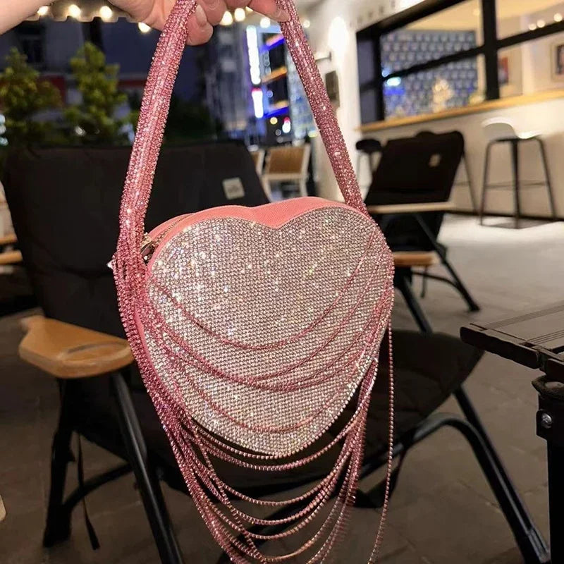 SILK HEART SHINY BAG