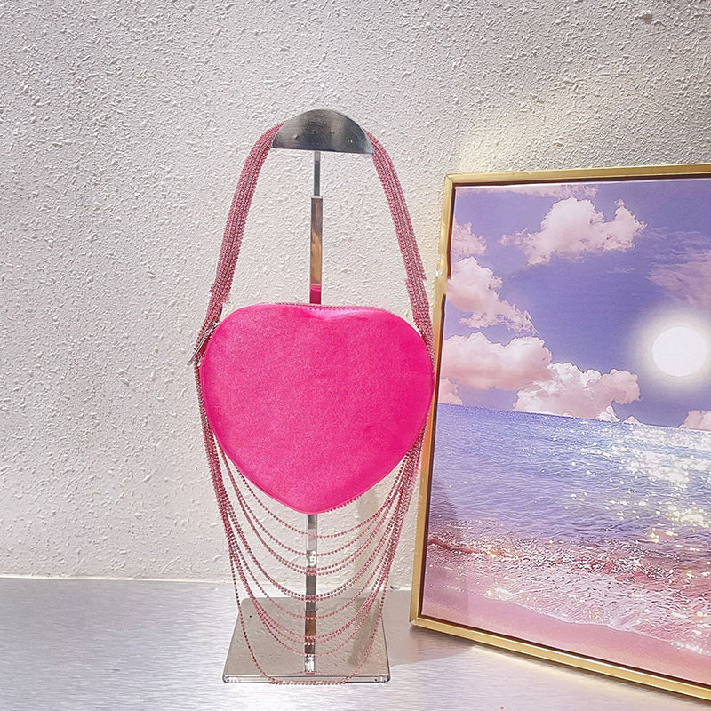 SILK HEART SHINY BAG