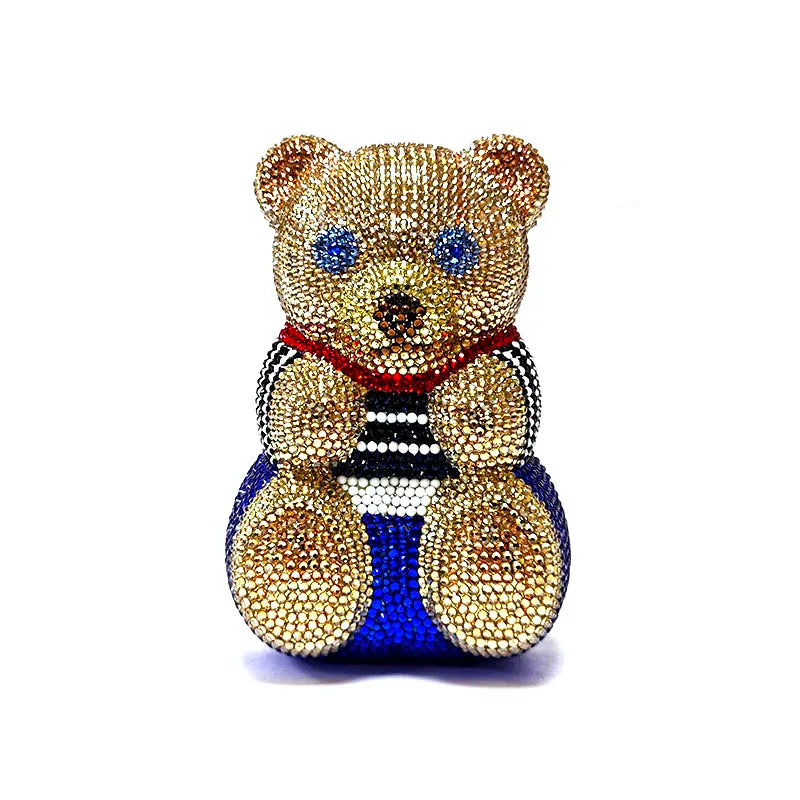 TEDDY BEAR CRYSTAL CLUTCH