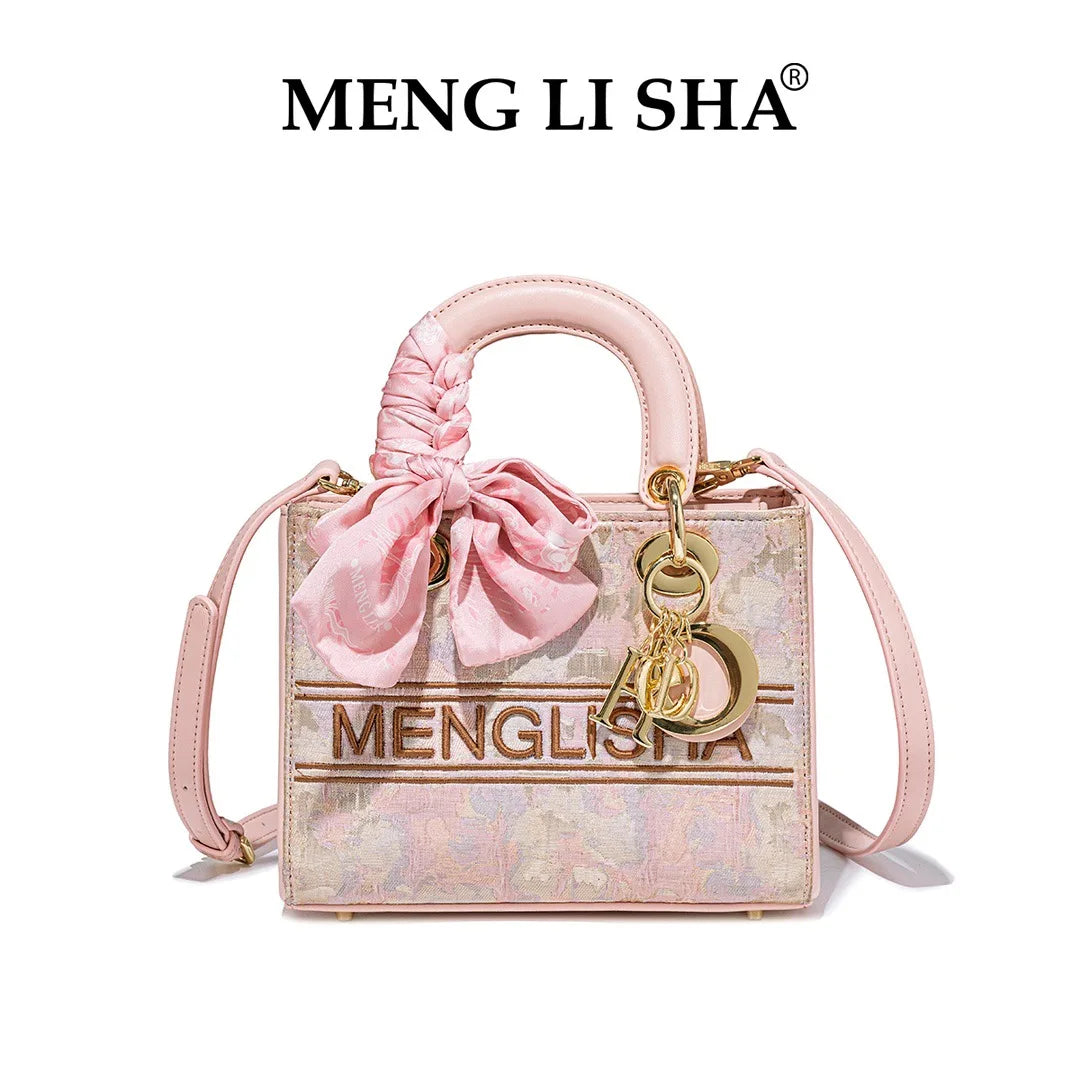 CHINESE STYLE  PINK EMBOSSED BAG