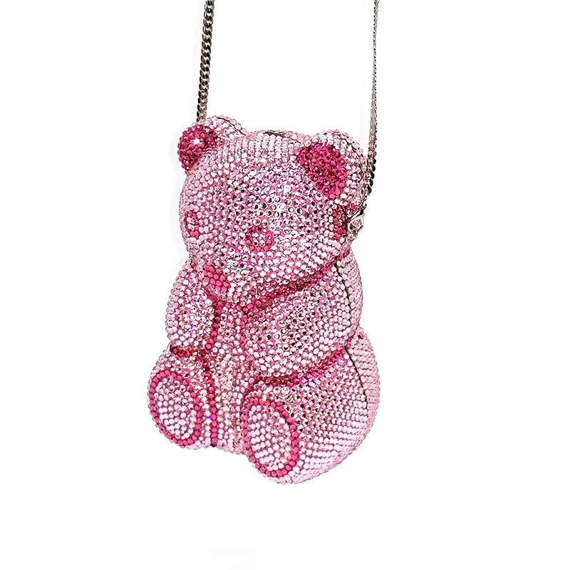 TEDDY BEAR CRYSTAL CLUTCH