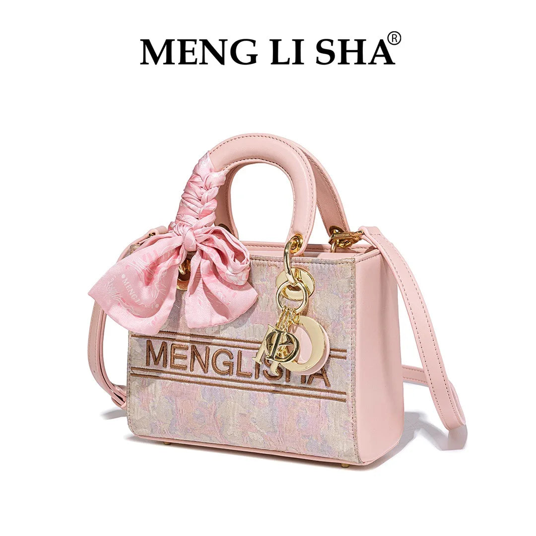 CHINESE STYLE  PINK EMBOSSED BAG