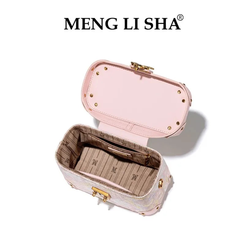 CHINESE STYLE  PINK EMBOSSED BAG