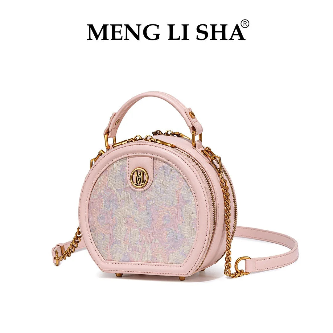 CHINESE STYLE  PINK EMBOSSED BAG