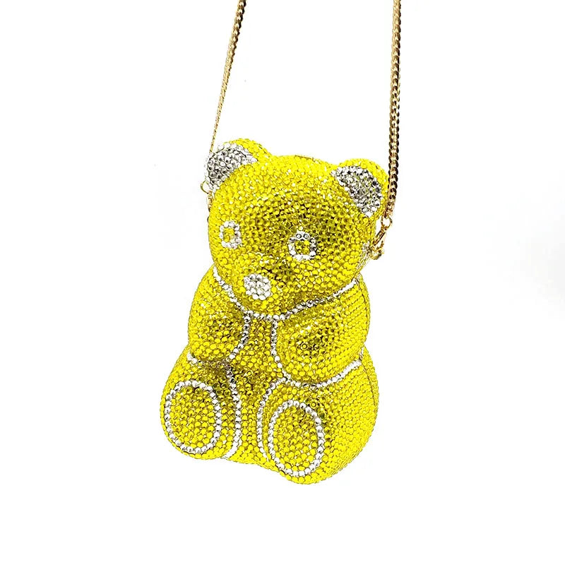 TEDDY BEAR CRYSTAL CLUTCH