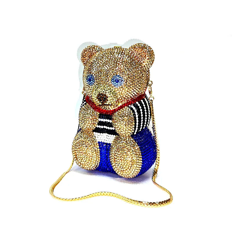 TEDDY BEAR CRYSTAL CLUTCH