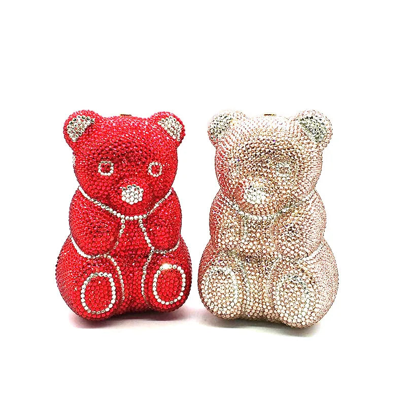 TEDDY BEAR CRYSTAL CLUTCH