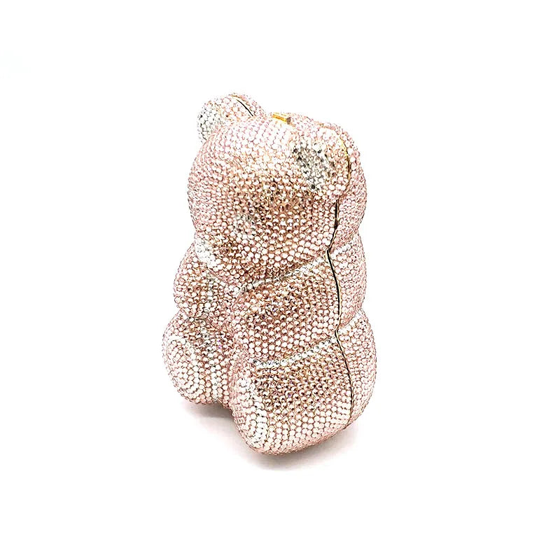 TEDDY BEAR CRYSTAL CLUTCH