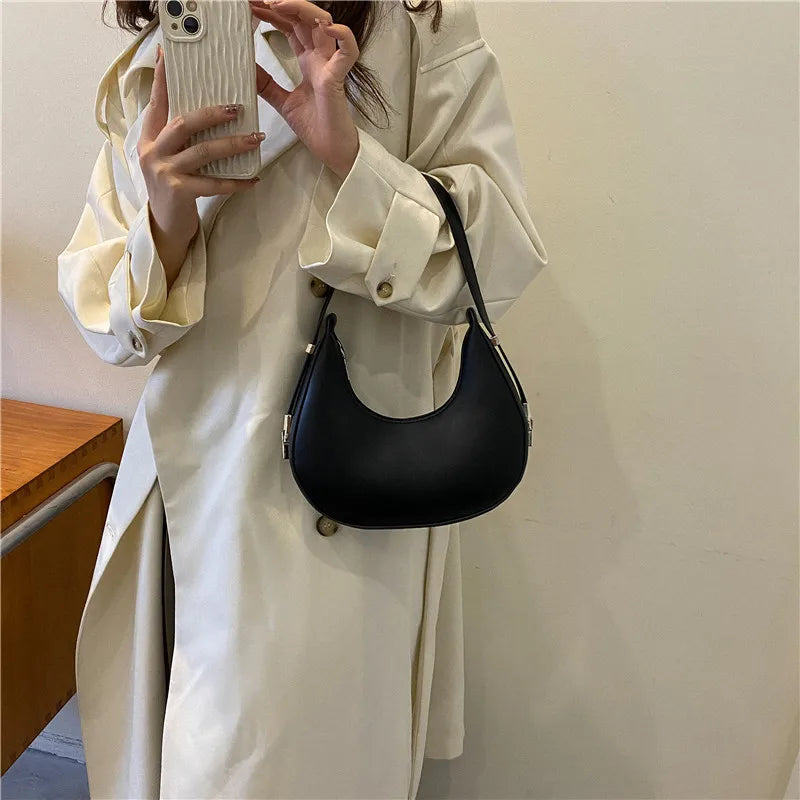 PURE LEATHER HOBO  BAG