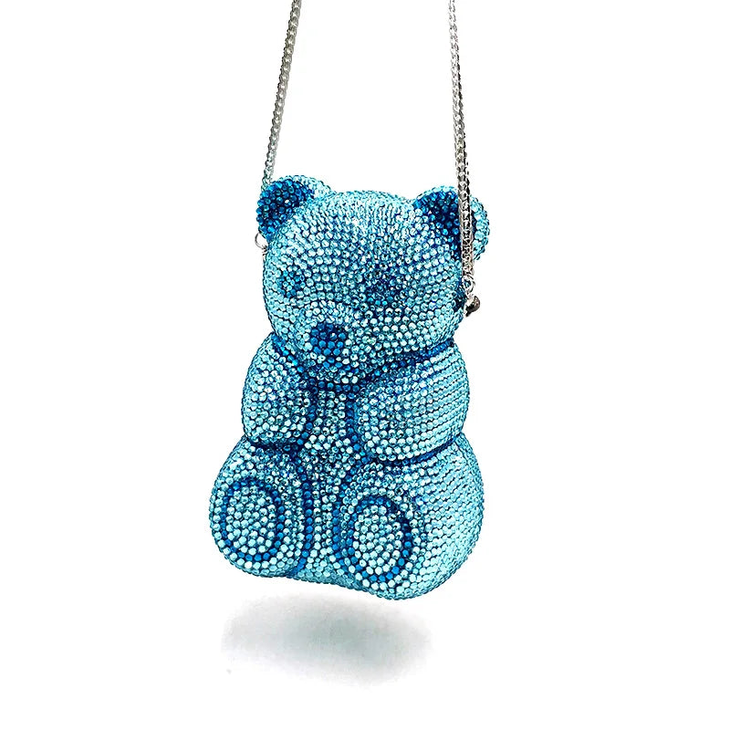 TEDDY BEAR CRYSTAL CLUTCH