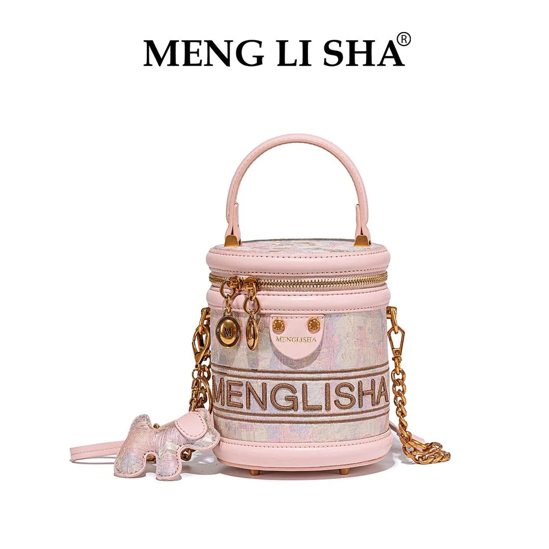 CHINESE STYLE  PINK EMBOSSED BAG