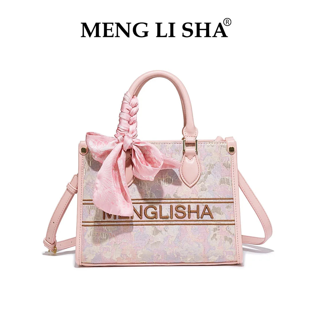 CHINESE STYLE  PINK EMBOSSED BAG