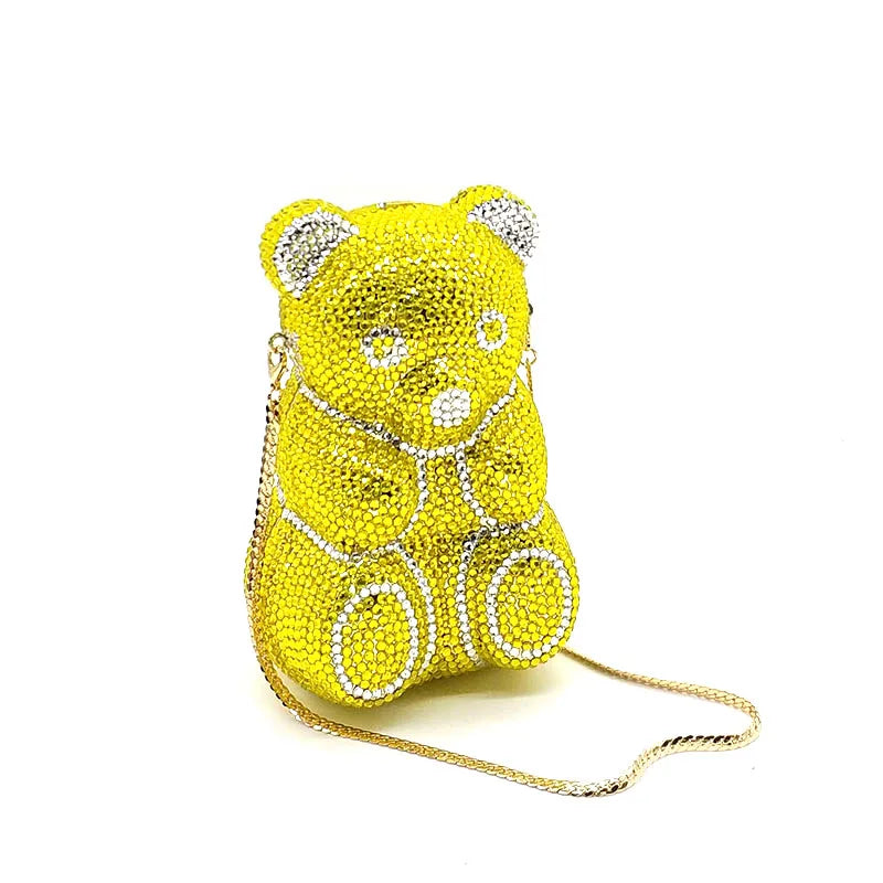 TEDDY BEAR CRYSTAL CLUTCH