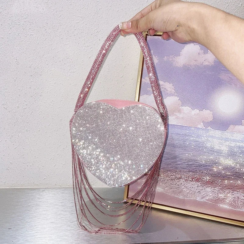 SILK HEART SHINY BAG